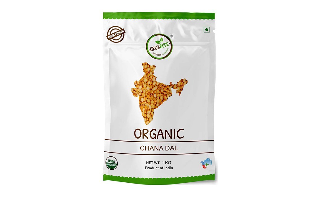 Orgabite Organic Chana Dal    Pack  1 kilogram